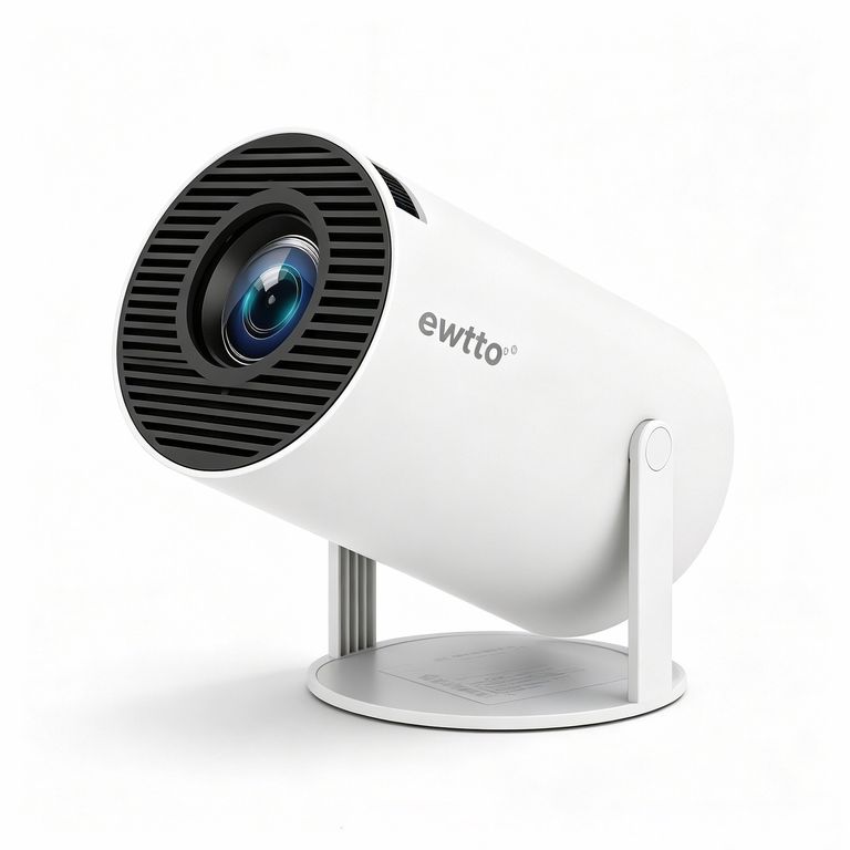 EWTTO Proyector Inteligente ET-N8385 Android 11 WiFi6 Bluetooth Portátil Blanco