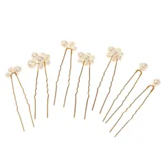 VATYERTY - 7 piezas Horquilla nupcial con diseño perla artificial oro