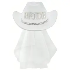 VATYERTY - Sombrero De Vaquera Para Despedida De Soltera blanco