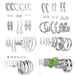 VATYERTY - 43 pares de Orejeras geométricas de acrílico para mujeres