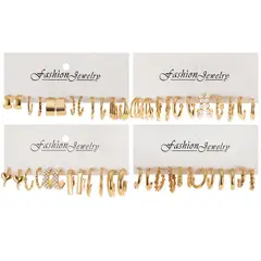 VATYERTY - 24 pares de pendientes metálicas para mujeres