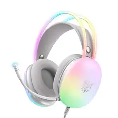 ONIKUMA - Audífonos de juego por cable X25 Blanco