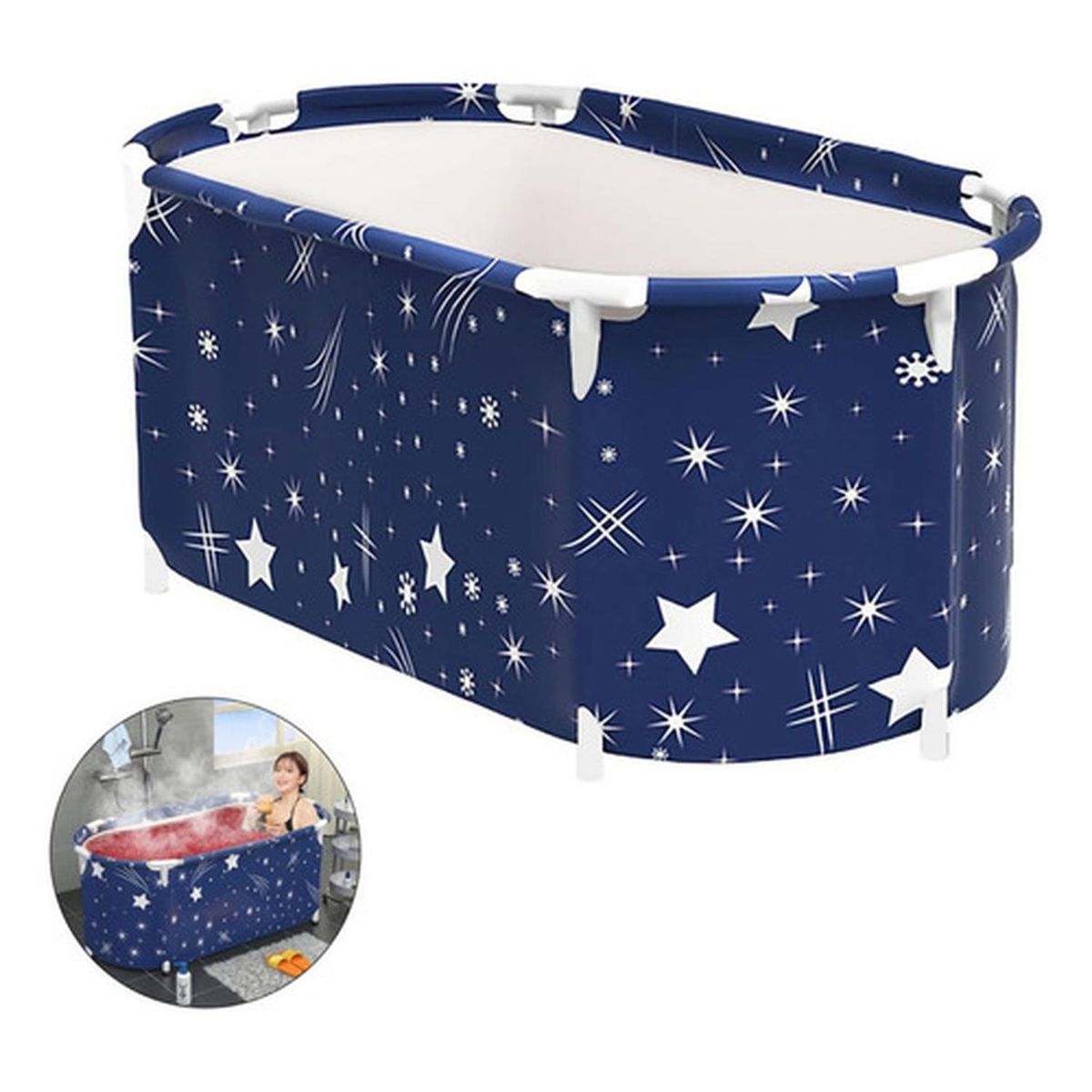 NORPLAT - Bañera Plegable Portátil Adultos Y Niños 120×55cm - Norplat