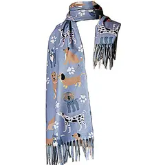 VIVAFELICIA - Bufanda Chal Cashmere Cachorros Gris