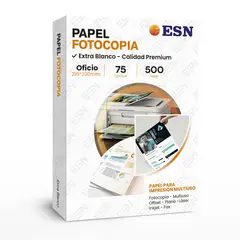 CURSOR - PAPEL FOTOCOPIA EXTRA BLANCO OFICIO 75GR 500 HOJAS ESN RESMA - Blanco - OFICIO