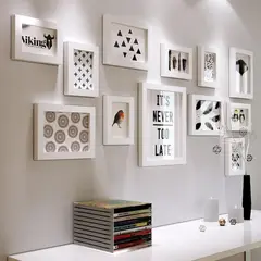 NORPLAT - Set 12 Marcos Fotos Decorativo Pared portaretrato -