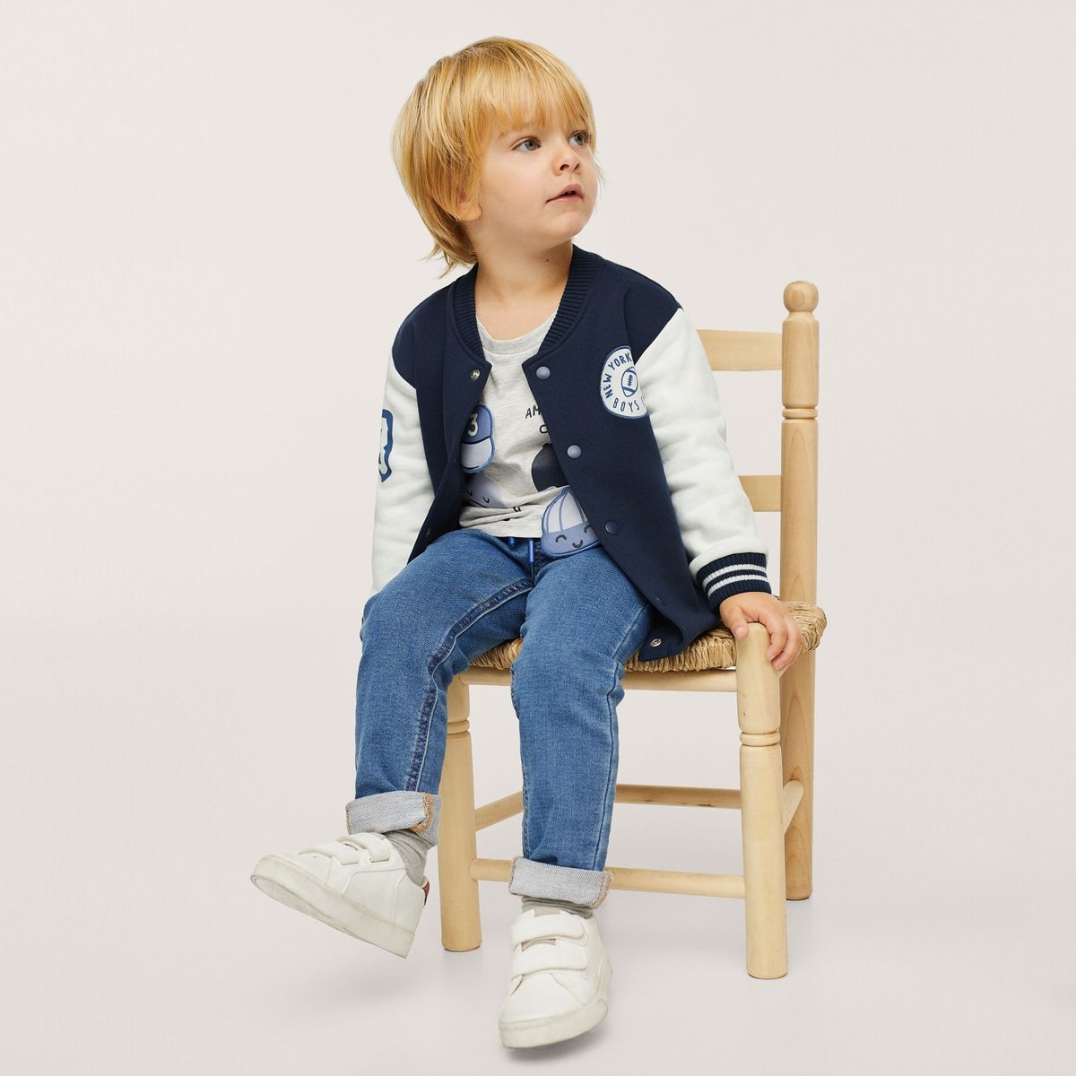 MANGO KIDS - Mango Kids Jeans Cintura Elástica Cordón Niño
