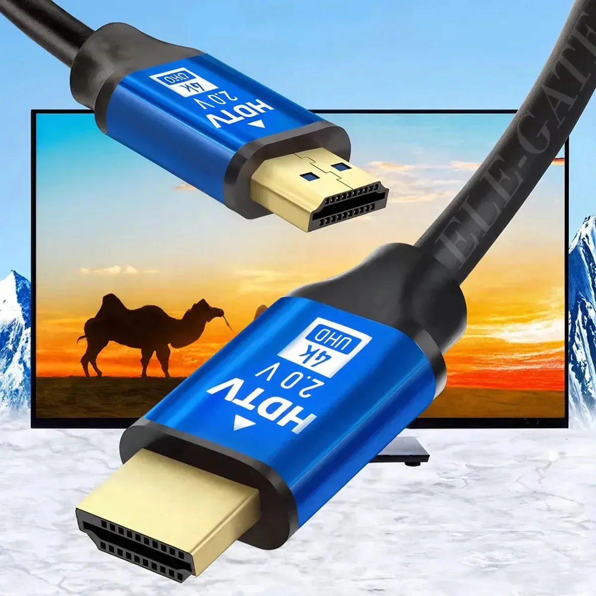 IRM - Cable HDMI 15m Reforzado Blindado Para Smart TV 4K 60Hz Play Proyector Alta Velocidad FIGO STORE