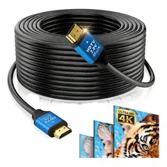 IRM - Cable HDMI 15 Metros 4K 60Hz Ultra HD Blindado Reforzado Smart TV Consolas Proyector FIGO STORE