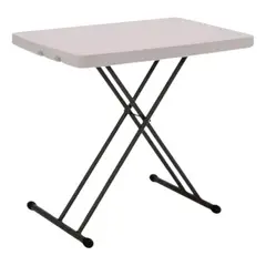 GENERICO - Mesa Multifuncional Plegable 76 X 50 Altura Ajustable Blanca