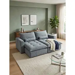 MUEBLES NEW - SOFA CAMA MODULAR PRADA GRIS LINO