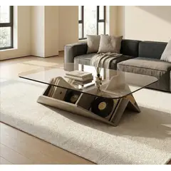 ARTIHOGAR - Mesa de Centro Vidrio Templado Oguchi Rectangular