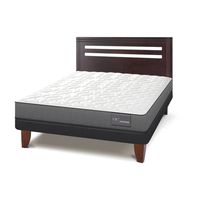 Cama Europea Anatomic 2 Plazas Base Normal + Respaldo New Munichich