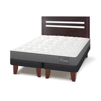 Cama Europea Anatomic 2 Plazas Base Dividida + Respaldo New Munichich