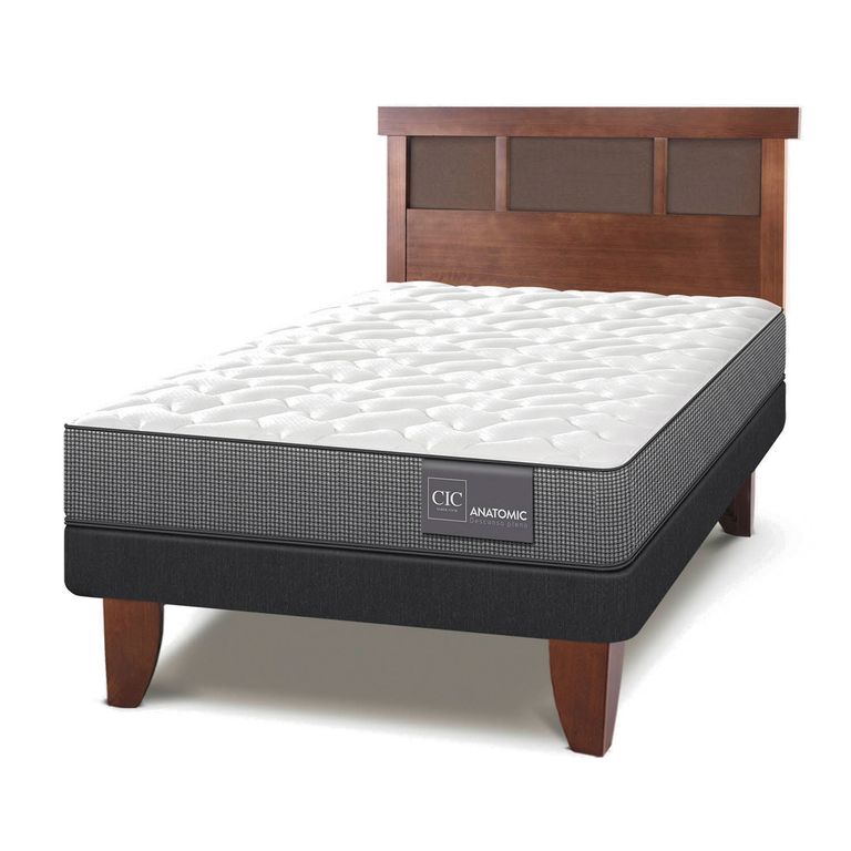 CIC Cama Europea Anatomic 1.5 Plazas Respaldo New Dub