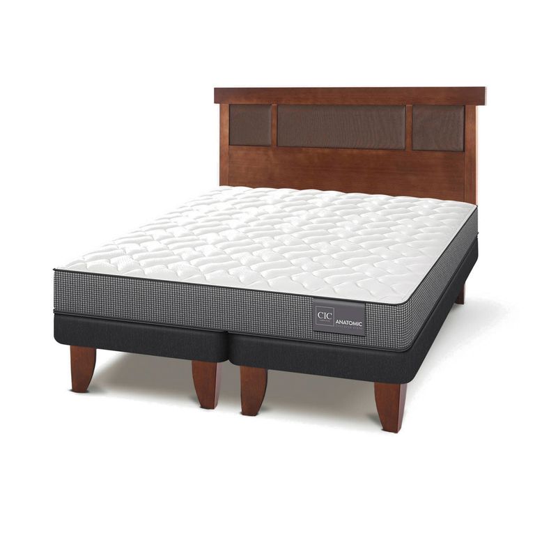 CIC Cama Europea Anatomic 2 Plazas Base Dividida Respaldo New Dub