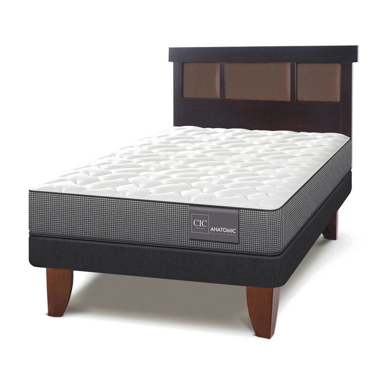 CIC Cama Europea Anatomic 1.5 Plazas Respaldo New Dub