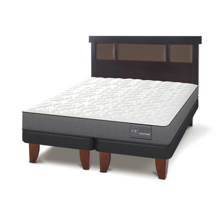 CIC Cama Europea Anatomic 2 Plazas Base Dividida Respaldo New Dub