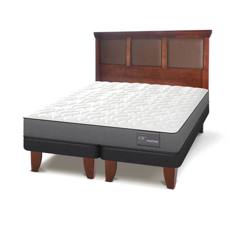 CIC Cama Europea Anatomic 2 Plazas Base Dividida Respaldo New Torino