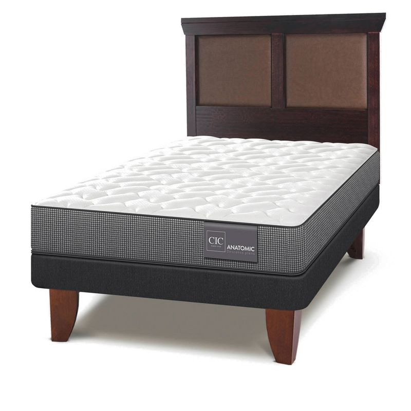 CIC - Cama Europea Anatomic 1.5 Plazas + Respaldo New Torino Cic