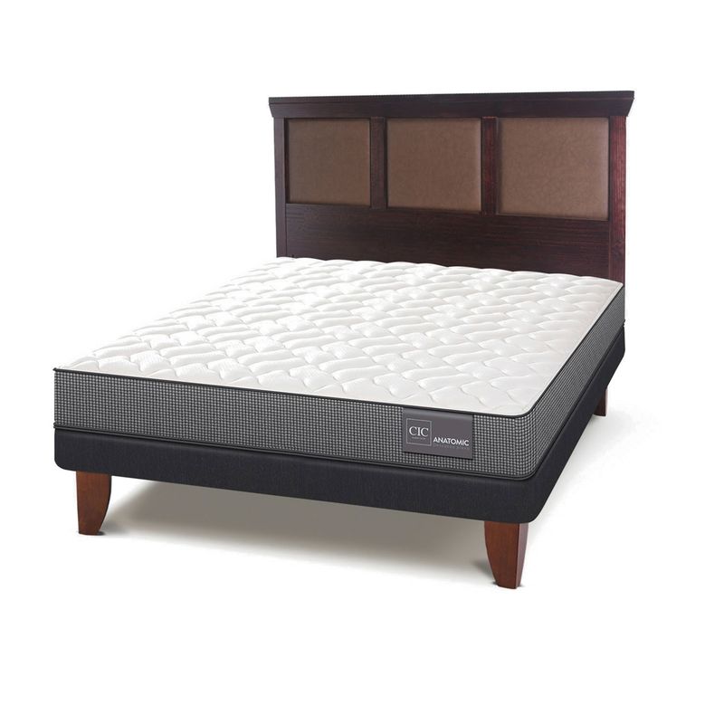 CIC - Cama Europea Anatomic 2 Plazas Base Normal Respaldo New Tor Cic