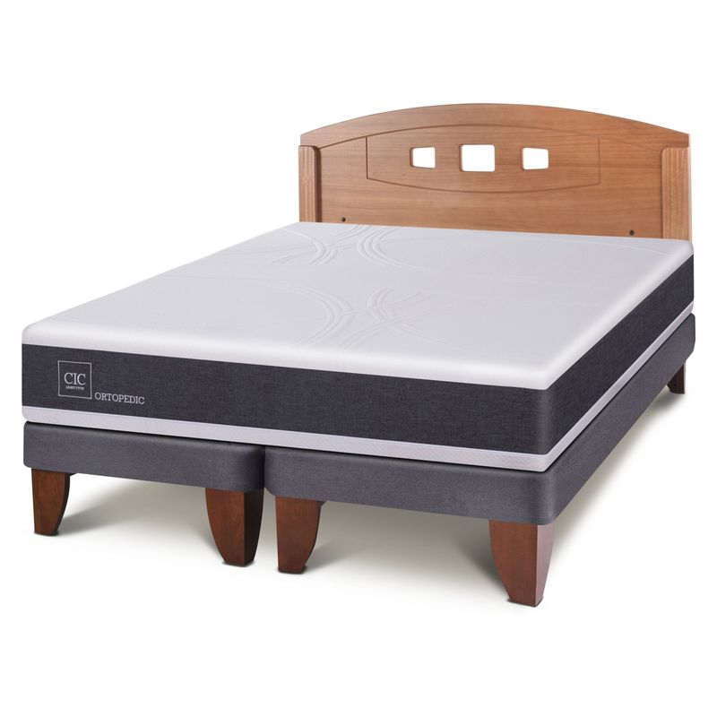 CIC - Cama Europea Ortopedic 2 Plazas Base Dividida Respaldo Gal   Cic