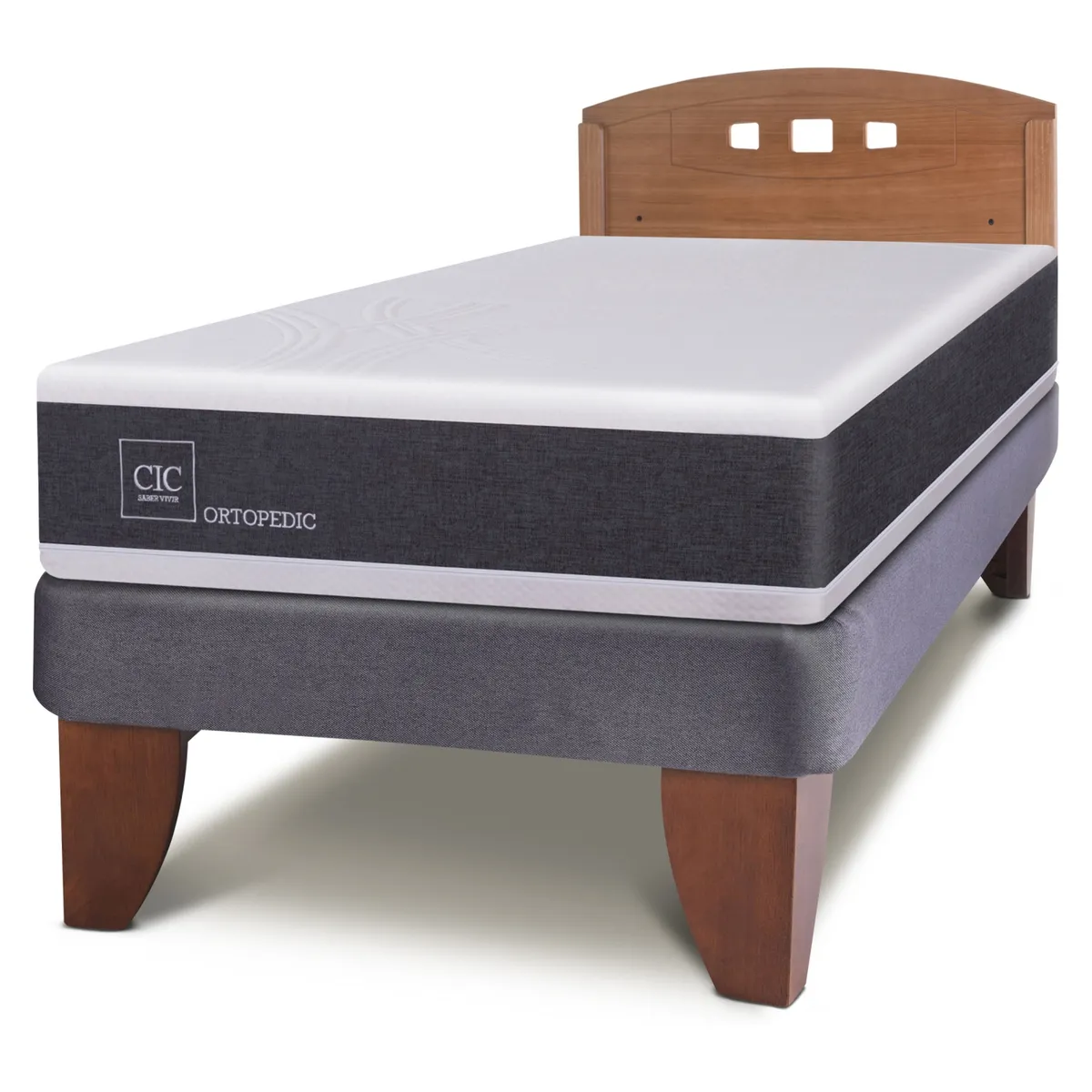 CIC - Cama Europea Ortopedic 1.5 Plazas Respaldo Munichich Cic