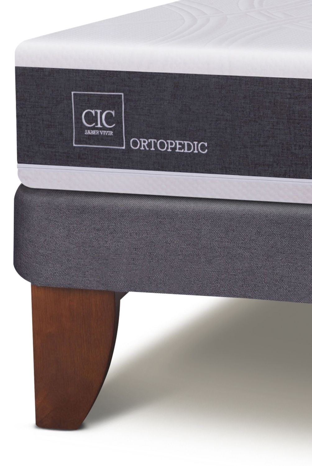 CIC - Cama Europea Ortopedic 2 Plazas Base Normal Respaldo Munich Cic