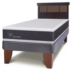 CIC - Cama Europea Ortopedic 1,5 Plaza + Respaldo Dublin