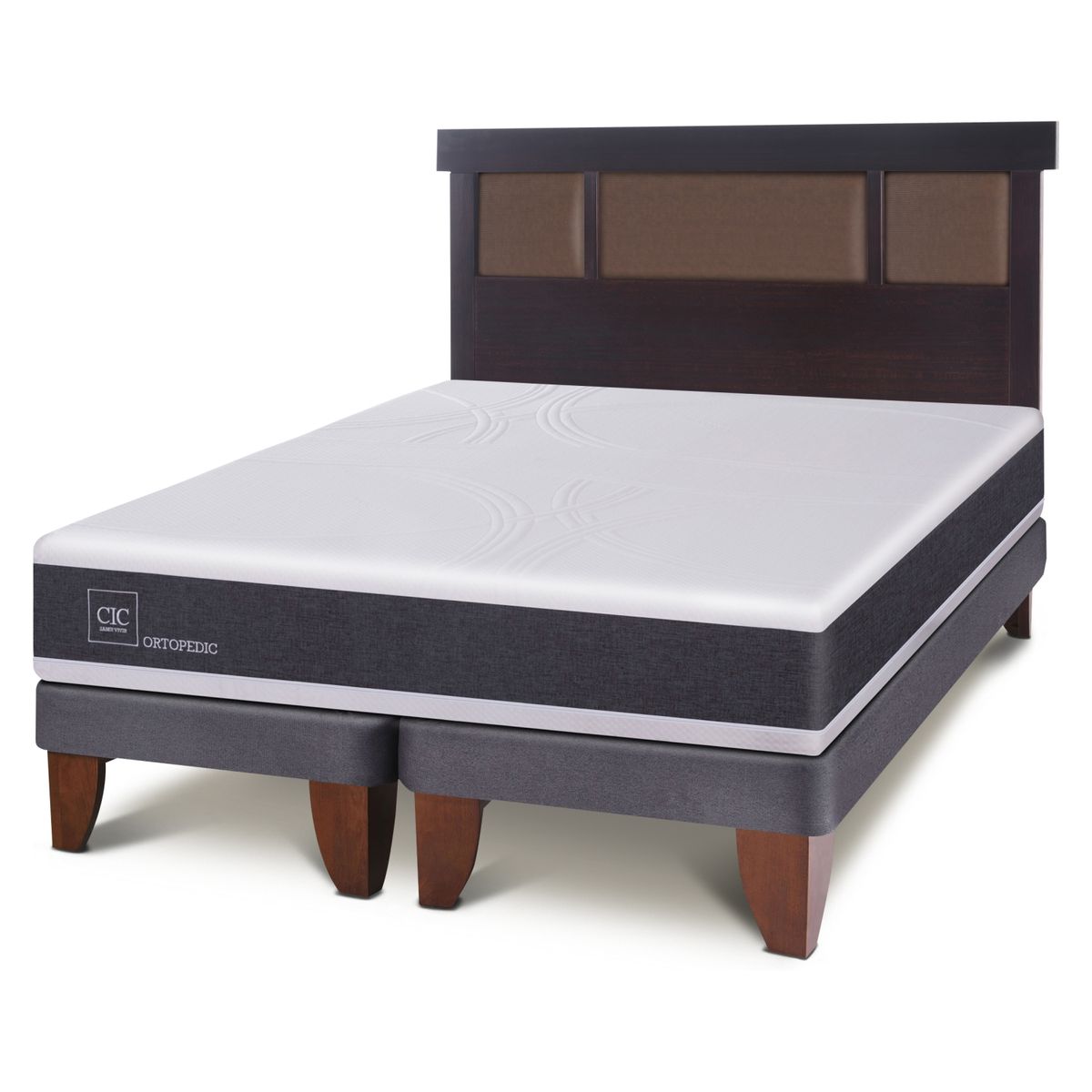 CIC - Cama Europea Ortopedic 2 Plazas Base Dividida Respaldo Dub Cic