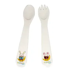 PUMUCKI - Set de Cubiertos para Bebé Anatómicos Diseño Ratoncito