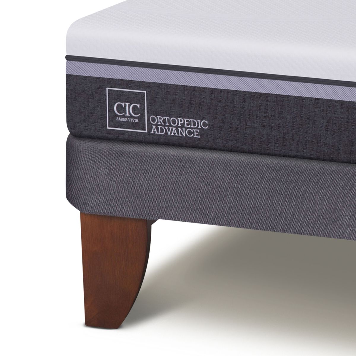 CIC - Cama Europea Ortopedic Advance 2 Plazas Base Normal + Respaldo New Gales   Cic