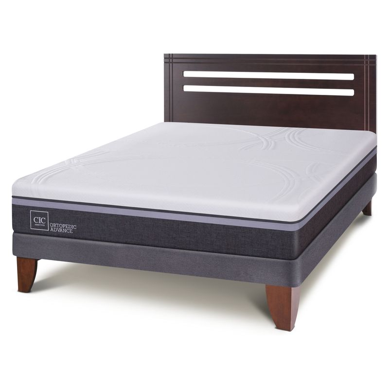 CIC - Cama Europea Ortopedic Advan 2 Plazas Base Normal Respaldo New Munich Cic