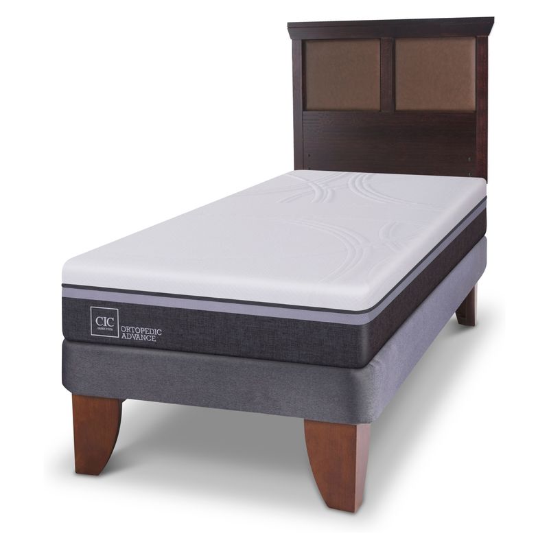 CIC - Cama Europea Ortopedic Advan 1.5 Plaza Respaldo New Tor   Cic