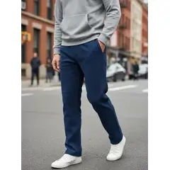 BLUE MOUNTAIN - Pantalón Buzo Hombre Recto Cotele Con Micropolar Hr-270