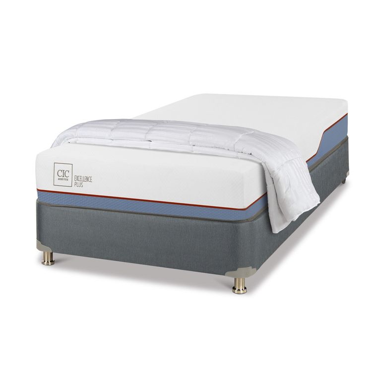 CIC Cama Americana Excellence Plus 1.5 Plazas x 2.00 mt + 1 Plumón