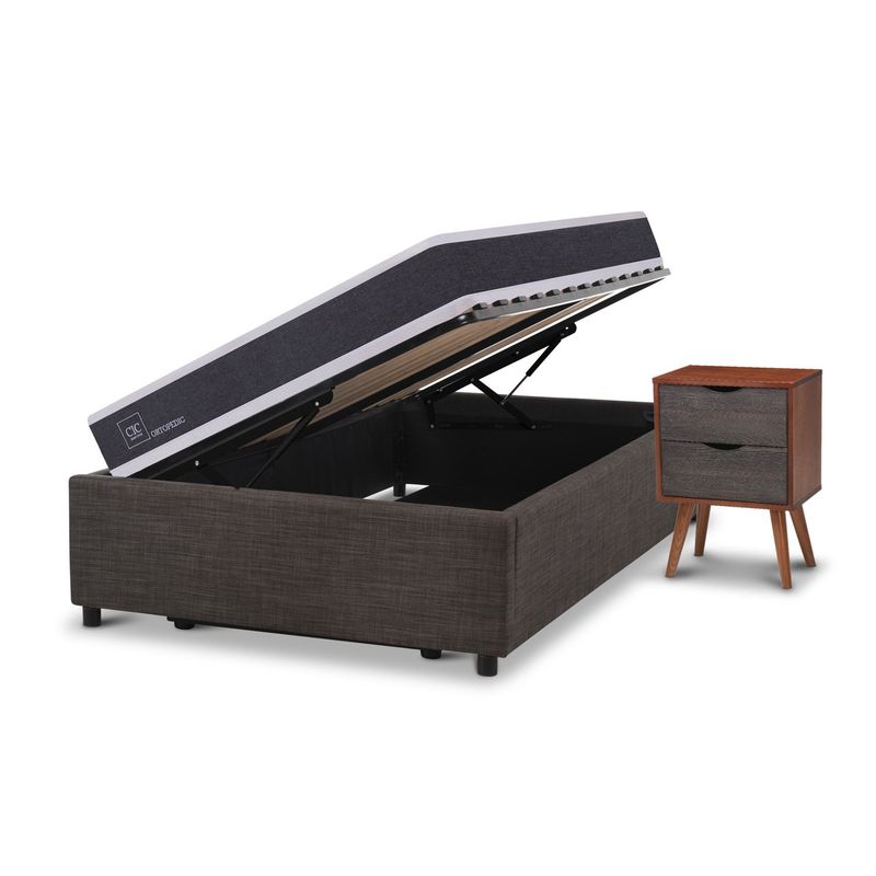CIC - Cama Space Box Ortopedic 1.5 Plazas Niger Cic