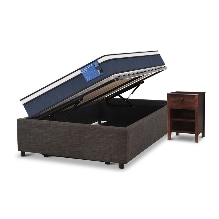 Cama Baúl Excellence Plus 1.5 Plazas x 2.00 mt + 1 Velador