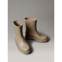 CALVIN KLEIN - Botas Medianas Impermeables de Caucho Beige