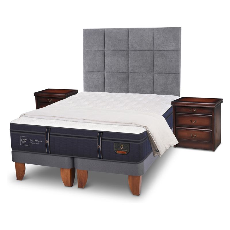 CIC - Cama Europea Grand Premium 2 Plazas Tam Plumas 15%Ganso Cic