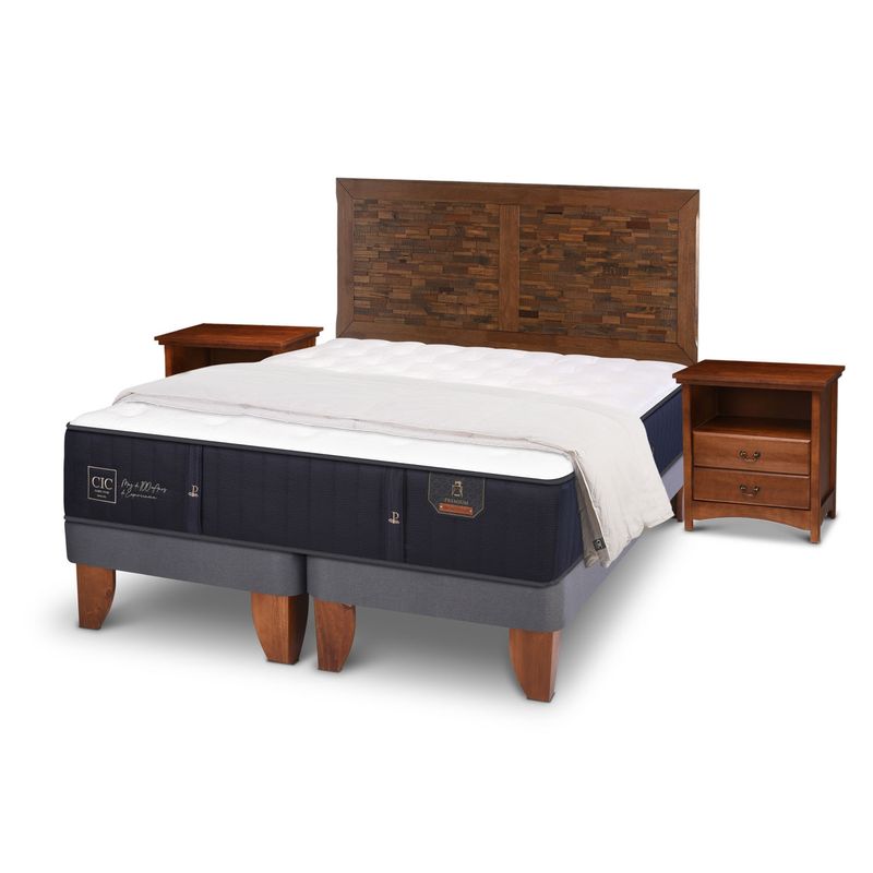 CIC - Cama Europea Premium 2 Plazas Antique Pluma 15%Ganso Cic