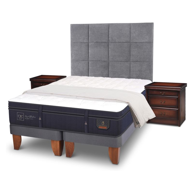 CIC - Cama Europea Super Premium 2 Plazas Tam Pluma 15%Ganso Cic