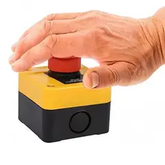 GENERICO - Botón de Emergencia Con Caja 1no 1nc Pulsador Hongo Parada