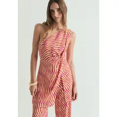 SCALPERS - TOP ASIMÉTRICO ANIMAL PRINT