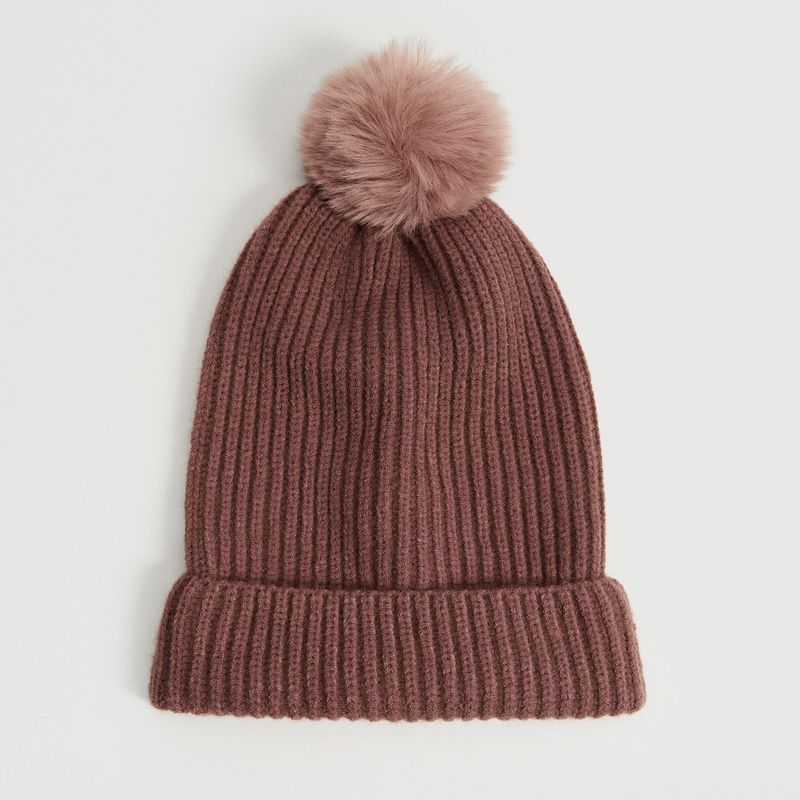MANGO TEEN - Gorro Punto Pompón Niña