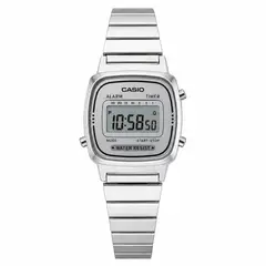 CASIO - Reloj dama LA-670WA-7 acero plateado