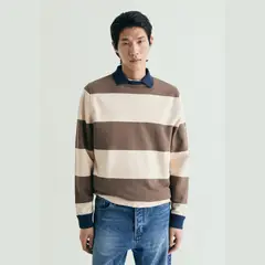 SCALPERS - SUDADERA RAYAS CUELLO CONTRASTE