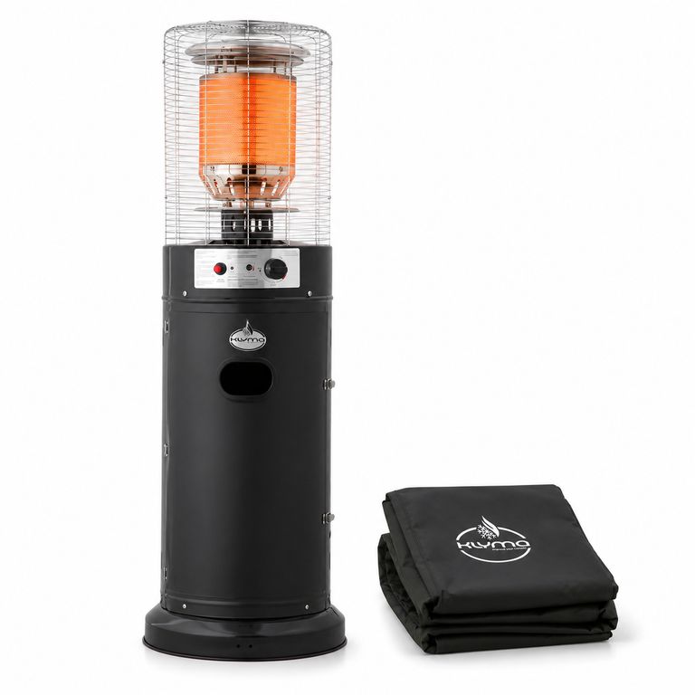 KLYMA Estufa a Gas Exterior Terraza CILDRO LW Negra 1,35 metros + Funda Para Patio Jardin Terraza