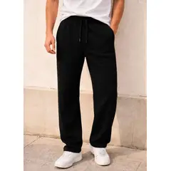 BLUE MOUNTAIN - Pantalón Buzo Hombre Casual Con Micropolar Recto Baggy Hr-290 Premium