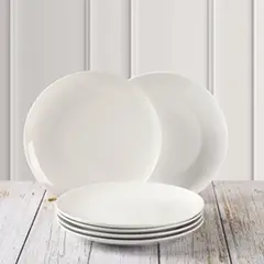 DORAL - SET 6 PLATOS PAN PORCELANA 19 CM BLANCO
